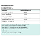 GLP-1 Yerba Mate, Guarana, Green Tea, Ashwaganda Supplement High Potency, 40mg Caffeine Per Capsule, Extract Pills Supplements for Clean Natural Energy