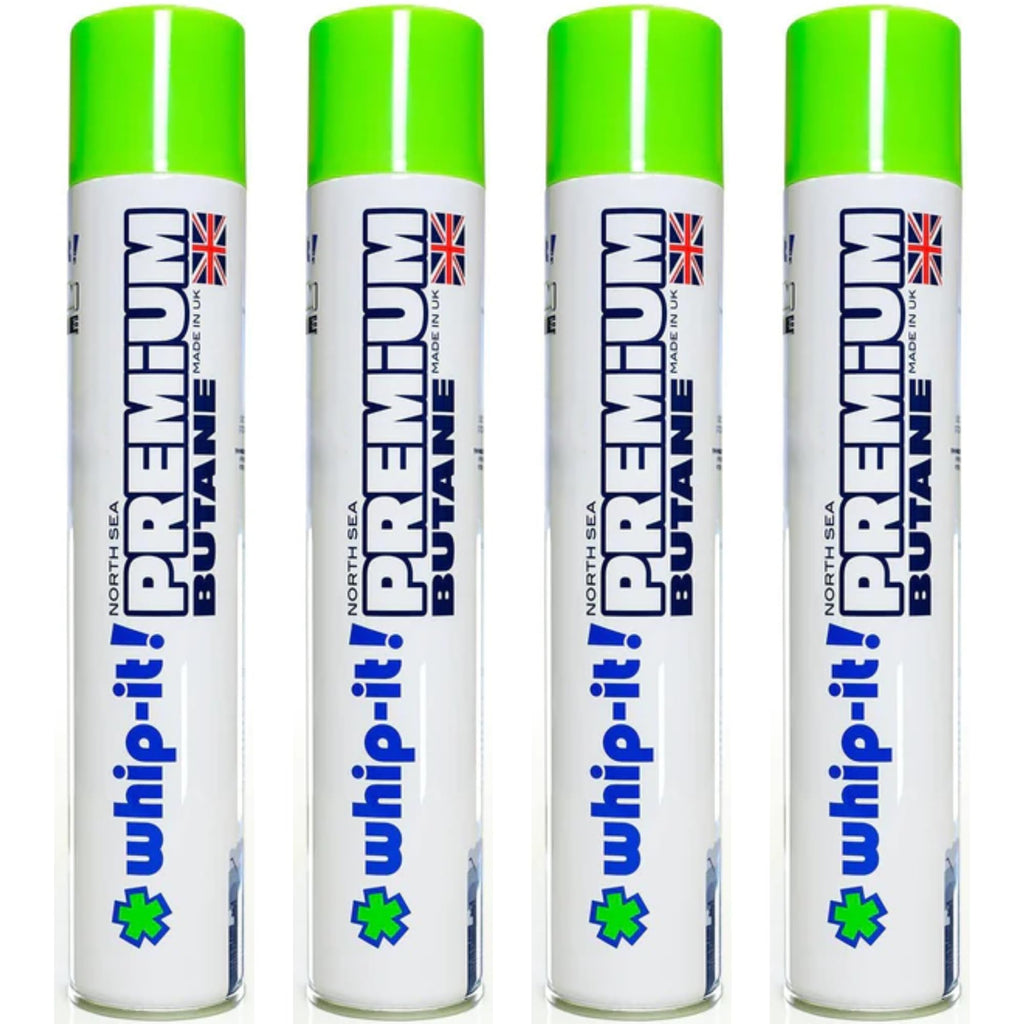 Whip-It! Premium Butane Can 420ml (4 Pack), Virtually Zero Impurities, in Supply Syndicate Packaging