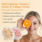 HKH Vitamin C & Retinol Serum for Face - Vit C Oil Capsules with Niacinamide Anti Aging Skincare - Vit A Night Serum Capsules for Women - Moisturise Smooth Fine Lines Even Tone Firming Skin (38+38 ct)