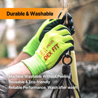 DEX FIT Premium Nylon Nitrile Work Gloves FN320, 3 Pairs, 3D-Comfort Stretchy Fit, Firm Grip, Thin & Lightweight, Durable, Breathable & Cool, Machine Washable; Forest Green 8 (M)