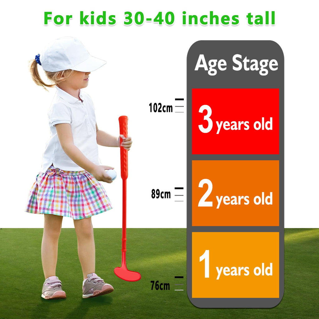 Dyienocs Plastic Mini Golf Clubs for Toddlers,Kids Golf Clubs Set,Outdoor/Indoor Golf Toys Christmas Birthday Present for Boys Girls