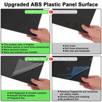 Lswteiz Black ABS Plastic Sheet 24" x 36" x 1/4" Thick Black Rigid Thermoplastic Sheet (Upgrade Surface) 6MM Flexible High Tensile ABS Moldable Plastic Panel for Crafts, DIY, Signs