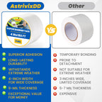 AstrivixDD 3 Rolls Vapor Barrier Tape, White Moisture Barrier Tape for Crawl Spaces, Polyethylene Tape for Underlayment, Waterproof Seam Tape for Insulation, Plastic Liners (4" x 180 ft Each Roll)