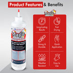 Gray 1.4 LB Magic Crack Filler Bottle - Easy, No-Mess Crack Repair for Concrete, Masonry & Asphalt - Durable & Weather-Resistant