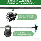 BARAYSTUS Weed Puller 61" Adjustable Long Handle, 2-in-1 Weed Rake & Crack Weeder with Detachable Head, Stainless Steel Weeding Tool for Lawn, Yard, Garden & Sidewalk Cracks, Weed Remover