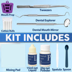 Zinc Oxide Eugenol Dental Cement Tooth Repair kit for Broken Teeth, Temporary Filling for Crowns, Tooth Filler, Cavity Filler for Teeth