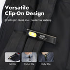 WARSUN T7 Rechargeable EDC Flashlight 2 Pack, Slim Pocket Flashlight with USB-C Charging, Clip & Magnetic Base, Lightweight Portable LED Work Light for Everyday Carry, Camping & Emergency