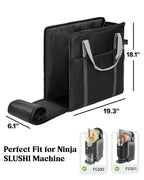 BS-VOG Carrying Bag for Ninja Slushie Machine FS301 & FS300, Portable Travel Tote Storage Bag with Front-Opening Design for Frozen Drink Maker, Thick Padded Protector for Machine Accessories