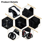 Double Dog Stroller for Medium Small Dogs and Cats Load-Bearing Up to 50lbs, Durable 360° Universal Wheels Lightweight One Hand Foldale Kittens Puppies Travel Stroller Cart(Double)