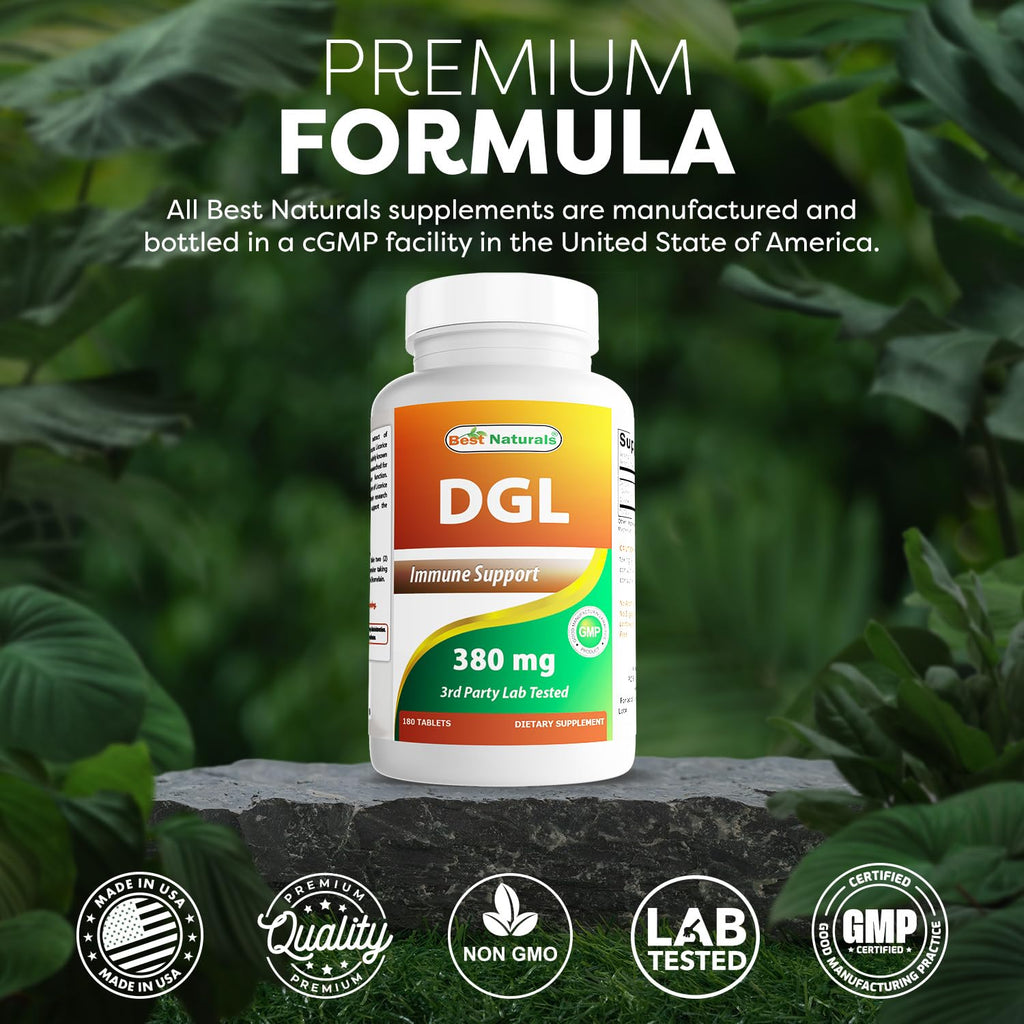 Best Naturals DGL Chewable 380 mg 180 Tablets (180 Count (Pack of 2))