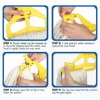 KULED Heavy Duty Industrial Mop with 2 Heads, 59" Handle for Floor Cleaning