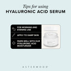 Asterwood Hyaluronic Acid Serum for Face - Plumping, Anti-Aging, Hydrating - Fragrance-Free - 4 Fl Oz