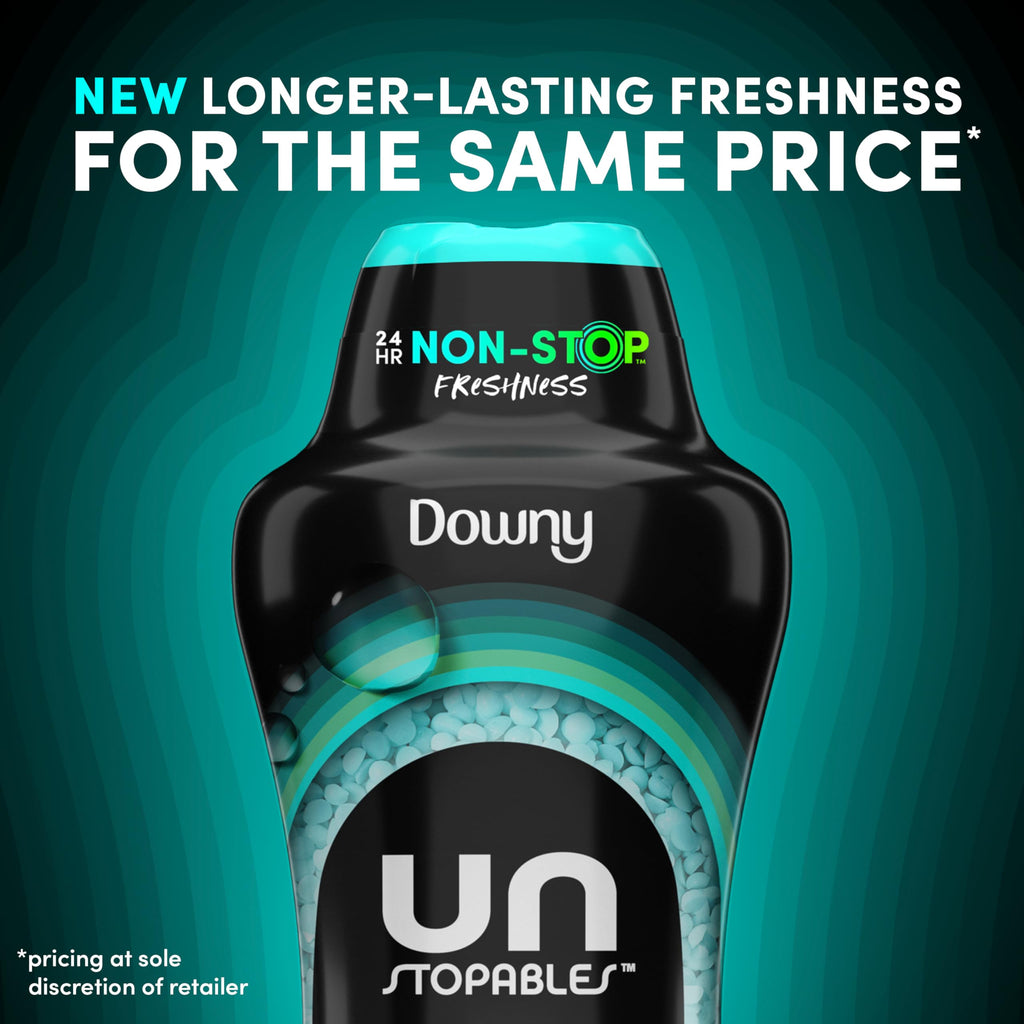 Downy Unstopables In Wash Scent Booster Beads, Fresh Scent, 24 oz, Laundry Beads For Odor Protection, Downy Scent Booster Beads, Laundry Scent Boosters