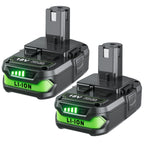 Upgraded 4000mAh 2Packs Replace for Ryobi 18V P107 Battery Compatible with Ryobi 18V Battery ONE+ P102 P103 P104 P105 P107 P108 P109 P189 PBP005 PBP006 PBP2005 P190 P197 Cordless Power Tools System