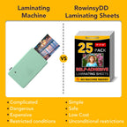 60 Pack Self Adhesive Laminating Sheets, 5.3 X 7.3 Inch, Clear Sticker Laminate Sheets Waterproof for Documents, Photos, No Machine Needed Heatless Durable