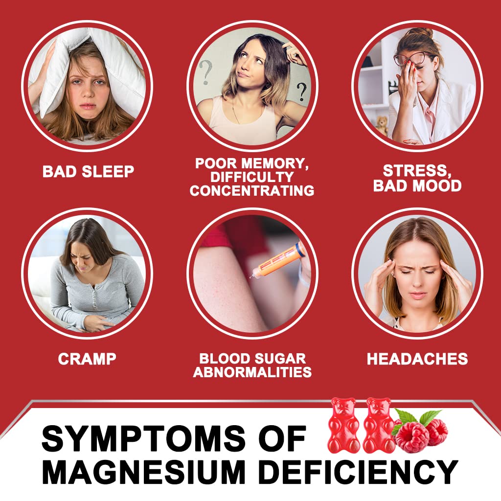 Magnesium Glycinate Gummies 400mg, Mg Potassium Supplement with Chelated Magnesium Malate Complex, Vitamin D, B6, and CoQ10, Supports for Memory, Calm, Mood & Sleep - 60 Count (Pack of 2)