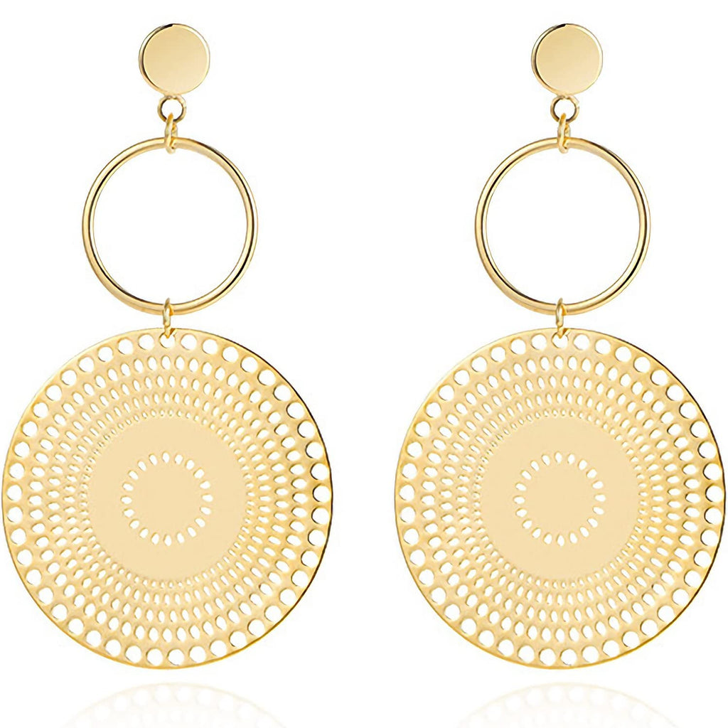 Alofisher Simple Gold Dangle Earrings Boho Drop Earrings for Women
