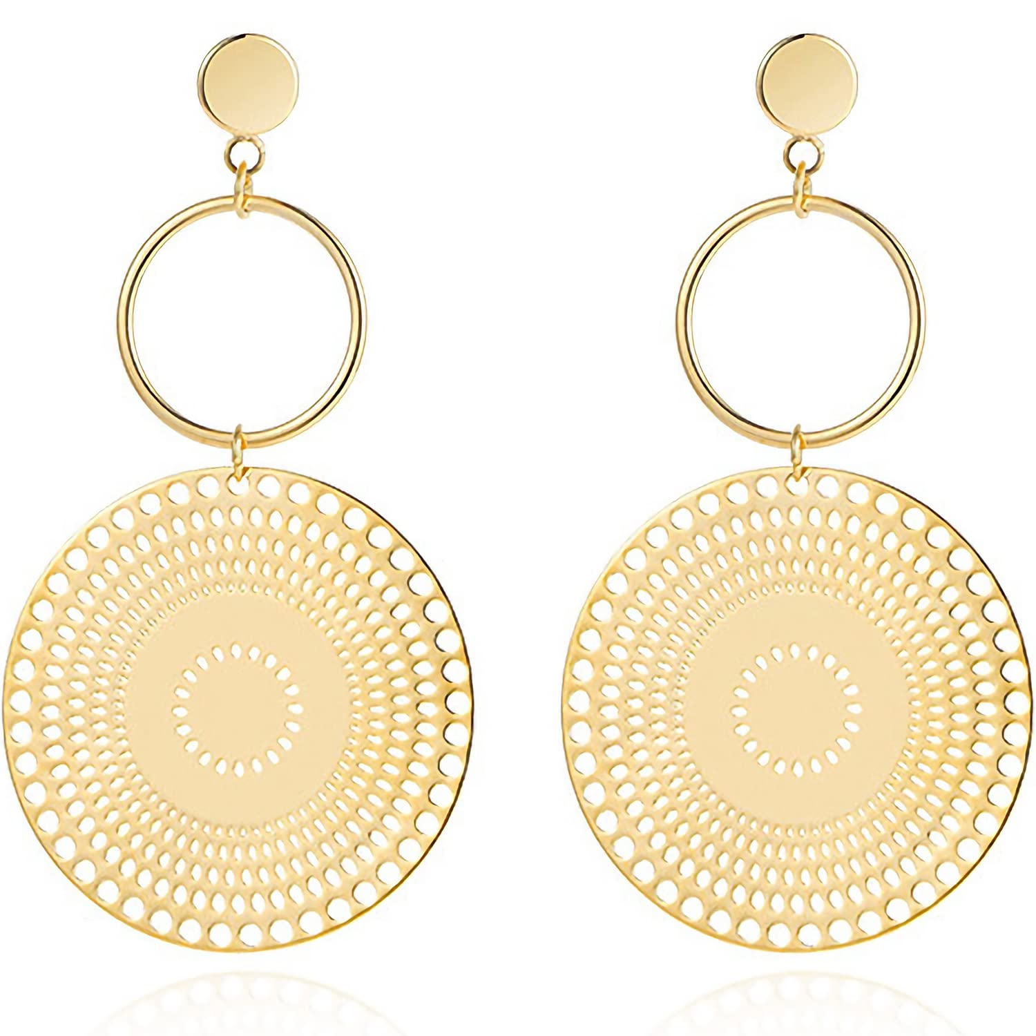 Alofisher Simple Gold Dangle Earrings Boho Drop Earrings for Women