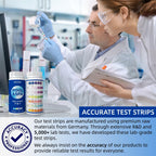 HYCHEK 7 in 1 Accurate Pool & Spa Test Strips, 150-Count Hot Tub Test Strips | Lab Recommended | Water Chemical Testing Kit for Bromine, Chlorine, pH, Hardness, More, Fast & Easy Test Way