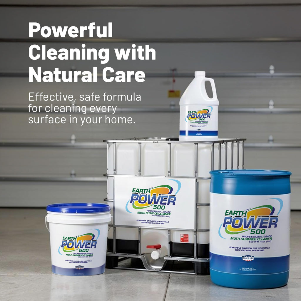 Earth Power Hypochlorous Acid 500 PPM Multipurpose Cleaner – 1 Gallon
