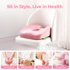 AUVON Innovative Donut Pillow Hemorrhoids Scientific Center Hole and Tailbone Cutout, Orthopedic Pain Relief Donut Seat Cushion for Coccyx, Sciatica, After Surgery Sitting Relief