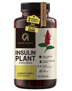 Afiyah Organic - Premium Quality Costus Igneus (Insulin Plant) Capsules - Easy to Swallow 240 Veggie Capsules (2 Month Supply) - Made in the USA - Including Complete Health Support Program