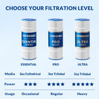 Swimara Pool Filter Cartridge, 5oz Trilobal Heavy-Duty Fabric, Ultra Series, Compatible with Hayward SwimClear C150S, Replacement for CX150XRE CS150E PA150S, 150 Sq. Ft. (10.1" Dia)
