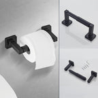 Matte Black Bathroom Hardware Set 4 Pieces,Towel Bar Set Stainless Steel Wall Mounted, Includes 16In Hand Towel Bar, Towel Ring, Robe Towel Hooks,Toilet Paper Holder, Bathroom Towel Rack Set