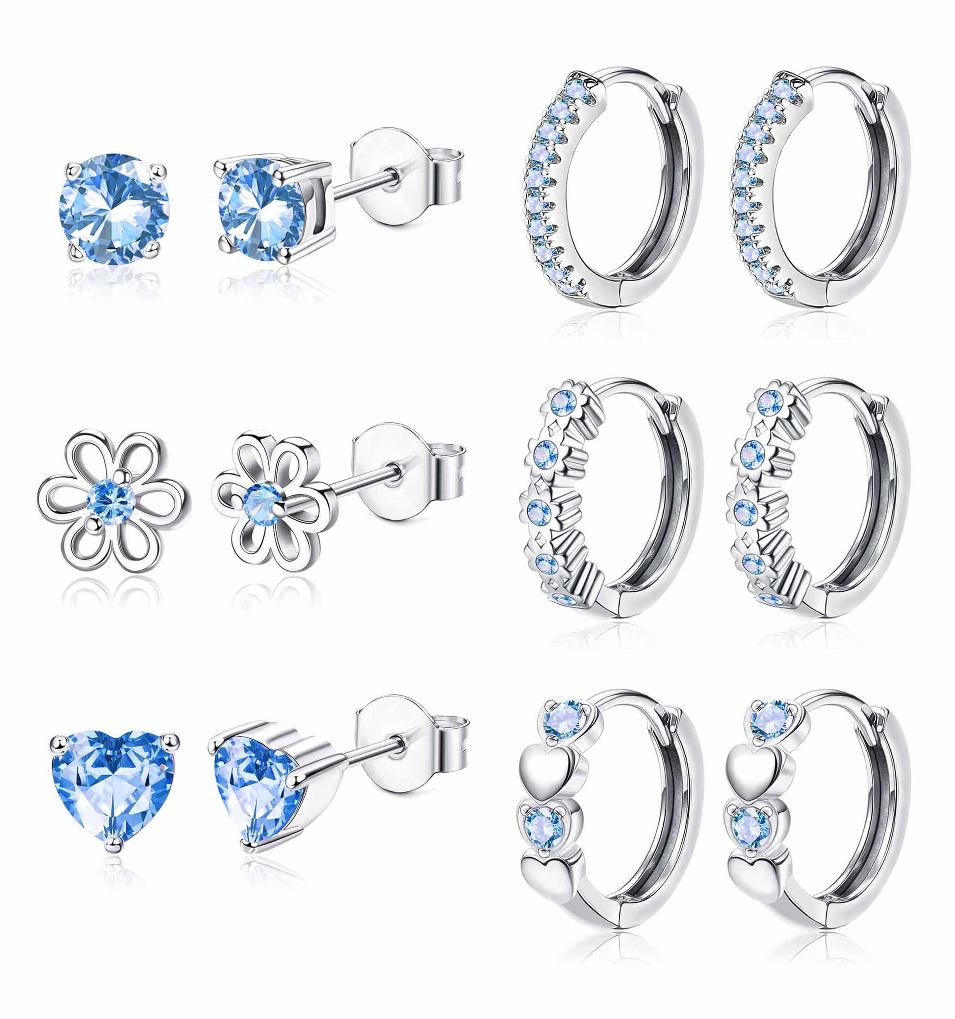 YADOCA 𝟵𝟮𝟱 𝗦𝘁𝗲𝗿𝗹𝗶𝗻𝗴 𝗦𝗶𝗹𝘃𝗲𝗿 Earrings for Girls Women