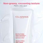 Clarins Moisture-Rich Body Lotion | Intensely Hydrates | Nourishes, Softens and Smoothes | Non-Greasy and Fast Absorbing | 88% Natural Ingredients | Body Cream With Shea Butter | For Dry Skin Types