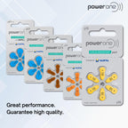 PowerOne Hearing Aid Batteries Size 10, PR70 60 Batteries