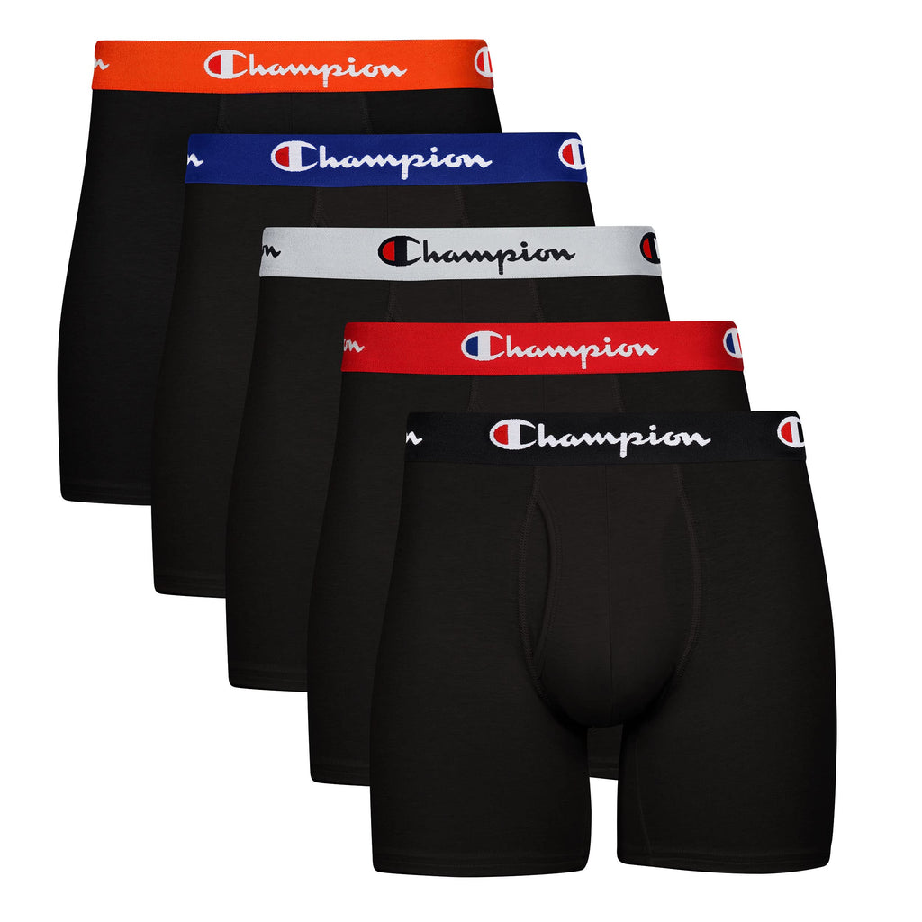 Champion Men's Everyday Cotton Stretch Boxer Briefs, 5-Pack