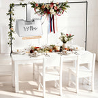 SHIJING Over The Table Rod Stand with Clamps Adjustable Length Black Table Arch 28"-69" Tall 30"-98" Length Arch Hanging, for Wedding Birthday Party Halloween Christmas Party