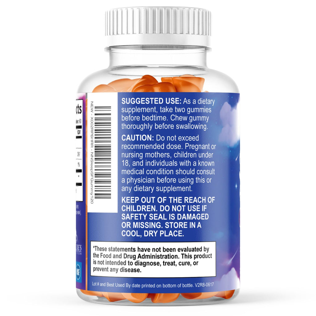 Melatonin Sleep Gummies - 6mg Per Serving - Sugar-Free Sleep Support Melatonin Gummy for Adults - Extra Strength Sleeping Gummy Supplement - Supports Restful Sleep - Tasty Orange Flavor - 120 Gummies