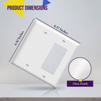 ENERLITES Combination Blank Device / Decorator Switch Wall Plate, Size 2-Gang 4.50" x 4.57", Polycarbonate Thermoplastic, 880131-W-10PCS, White (10 Pack)