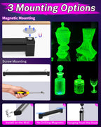 2 Pack Rechargeable Black Light Bar, 5000mAh Large Capacity Battery Powered