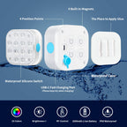 Homly Rechargeable Submersible Pool Lights with Remote, Waterproof Underwater Charging Battery Operated Controlled 16 Color Changing LED with Magnet Floating Lights Pool Pond Decoration 2 Pack