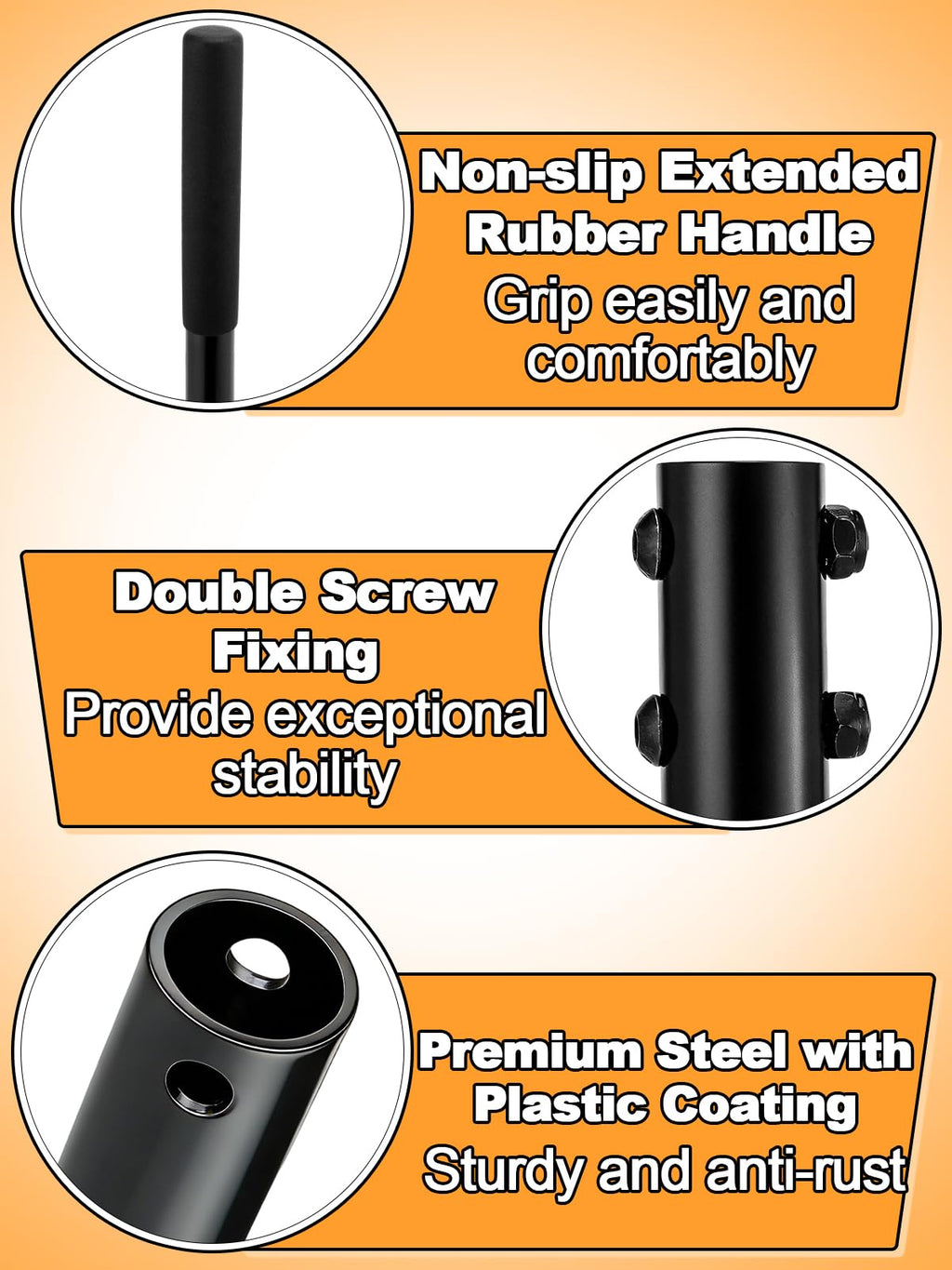 Upgraded 0.12 Psi Compaction Pressure Effortless Heavy-Duty 10"x10" Steel Tamper - Ergonomic Soil Tamper Tool with 48" Handle, Garden Landscaping Hand Tools for Ground & Gravel Leveling Dirt Compactor