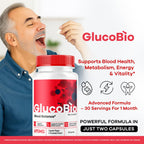 (2 Pack) GlucoBio Capsules - Official Gluco Bio Advanced Formula Support Pills - Maximum Strength, Natural Gluco Bio Supplement Vitamin for Overall Health & Wellness Reviews, 120 Capsules for 2 Months