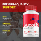 (5 Pack) Glucobio Capsules - Official Formula - Gluco Bio Support Supplement Vitamin, Glucobio Health Wellness Capsules Maximum Strength, Glucobio, Gluco Bio Pills Advanced Support (300 Capsules)