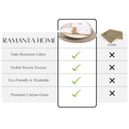 Ramanta Home White Coth Dinner Napkin Set of 12 Premium Cotton 20X20 Inch Oversized Linen Flax Lace Soft & Durable Washable Ideal for Everyday Use Parties Thanksgiving Christmas Halloween