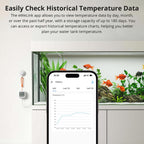 SONOFF SNZB-02LD Zigbee Waterproof Temperature Sensor with 1.5M Stainless Steel Probe, LCD Display, -40~115°C Range, APP Monitoring, Magnetic Mount, Works with Zigbee Hub