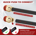Boeray 3/8” Quick Push to Connect Fittings Brass Male Straight and Elbow Combination DOT Approved 3/8" Tube OD x 1/4" NPT Thread Air Brake Line Adapter Air Suspension Kit Air Hose Repair Kit 30pcs