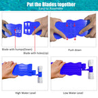 Kardeep Pool Skimmer Arm, Skimmer Guard, Pool Skimmer, Pool Debris Skimmer Catcher, Hands Free Pool Skim-It Fits Most Skimmer Systems on In-ground Pools Outfall Within 4’ to 6.7’ - Blue (Blue)