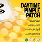 PEACE OUT Acne Day Dot Sheer Hydrocolloid Pimple Patches, Invisible Acne Spot Patches with Encapsulated Salicylic Acid, Retinol, and Aloe Vera, 40 Dots