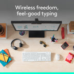 Logitech MK270 Full Size Wireless Keyboard and Mouse Combo - Off White