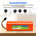 TQTHL Battery for Xiaomi Roborock S5, S5 Max, S50, S6, S6 MaxV, S7, Q7 Max V Ultra Pure, Q5 Q5 Max Q5 Pro, Brr-2p4s-5200s, Mijia 1st and 2nd Generation Robot Hoover（Not for Roborock Qrevo ）