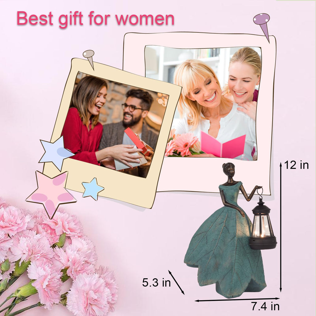 Guichifun Fairy Statues Garden Decor with Solar Lights Gifts for Women