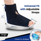 NEWGO Foot Ice Pack Wrap for Plantar Fasciitis, 45-Minute Long Lasting Heel Ice Pack with Ice Grids Design for Foot Surgery, Sprained Ankle, Heel Pain, Swelling