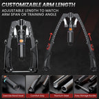Twister Arm Trainer, 3 in 1 Hydraulic Power Chest Workout Equipment with Ab Roller Wheels and Hooks, Adjustable 22-440lbs Arm Trainer for Men Women, Home Gym Equipment for Full Body Strength Training